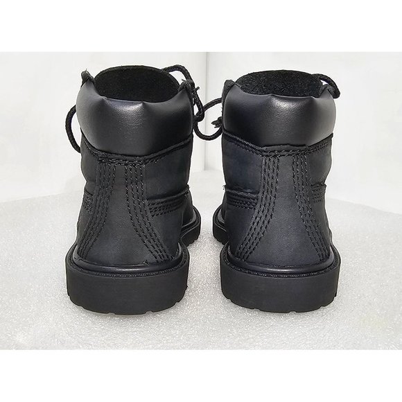 Toddler Timberland Waterproof 6" Premium Leather Black Nubuck Boots Sz 5 Medium - Picture 8 of 12